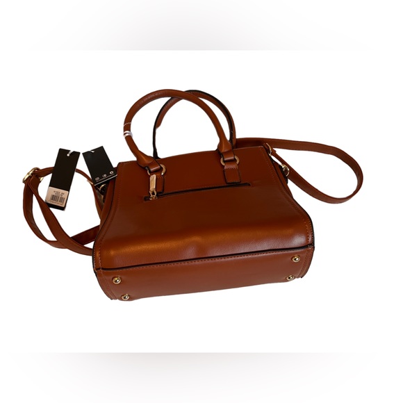 NWT La Terre Vegan Women’s Crossbody Bag. Color Brown With Gold Tone - Picture 8 of 11